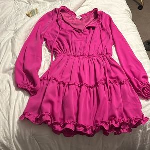 size small hot pink dress